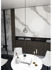 Lampadario a sospensione con filo COSMO 1xE14/10W/230V diametro 14 cm nero/grigio