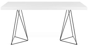 Tavolo da pranzo bianco con gambe in metallo Trestle, 90 x 160 cm Multi - TemaHome