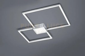 Hydra plafoniera led metallo acciaio doppio quadrato+luce centrale ...
