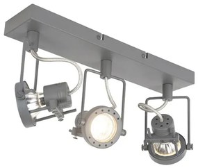 Faretto industriale antracite 3 luci orientabile e inclinabile - Suplux