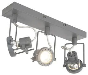 Faretto industriale antracite 3 luci orientabile e inclinabile - Suplux