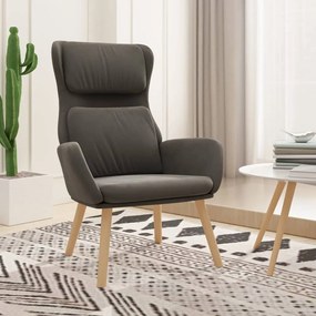 Sedia Relax Grigio Scuro İn Velluto /