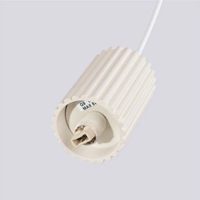 Lampadario color crema con paralume in vetro ø 12 cm Orbital – Sollux