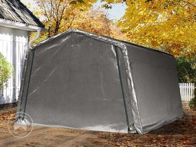 TOOLPORT Tenda garage 3,3x4,7m, Telo in PE, grigio - (8060)