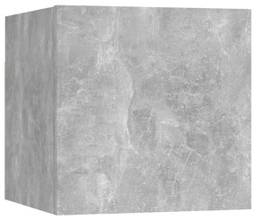 Armadietto a parete per tv grigio cemento 30,5x30x30 cm