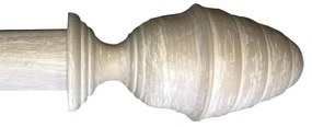 Kit bastone per tenda  Martina in legno verniciato bianco Ø 35 mm L 240 cm
