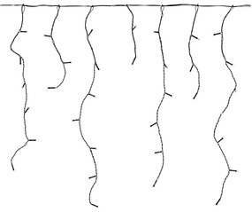 Nedis CLLC180- Tenda di Natale per esterni LED 180xLED/7 funzioni 10,9m IP44 bianco caldo