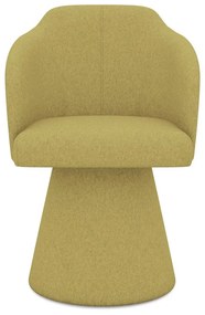 Sedia da pranzo gialla in imbottito Kanoa – Makamii