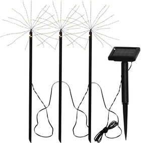 Set di 3 luci LED solari da esterno Fuoco d'artificio, altezza 40 cm Firework - Star Trading