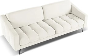 Divano bianco con rivestimento in velluto 238 cm Nalu – Makamii