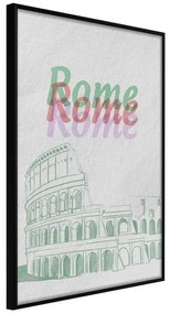 Poster  Pastel Rome  Cornice Quadri Cornice nera, Larghezza x Altezza Home decor 30x45