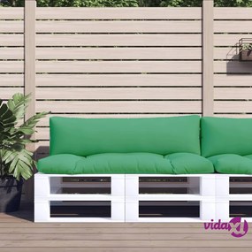 vidaXL Cuscini per Pallet 2 pz Verdi in Tessuto