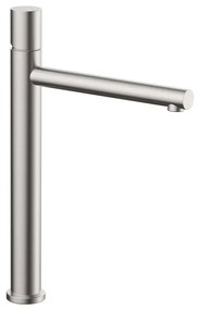 Miscelatore lavabo alto satinato senza leva in acciaio inox Gemini