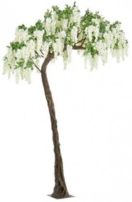 Pianta artificiale albero glicine bianco h320 cm