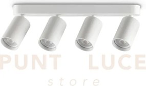 Dynamite faretto bianco orientabile 4 luci attacco gu10 38,5cm lamp...