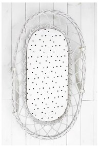 Lenzuolo Sleepee We Care per carrozzine, lettini e culle Pois neri/Eucalipto