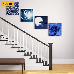 Set di quadri – Feng Shui in blu