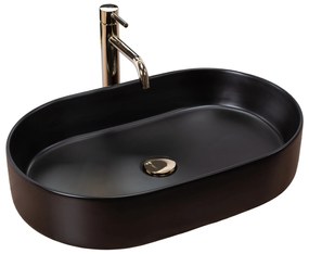 Lavabo da appoggio in ceramica Rea Nadia Black Matt