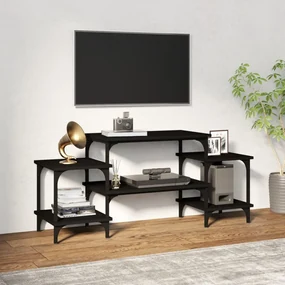 Mobile porta tv nero 117x35x52 cm in legno multistrato