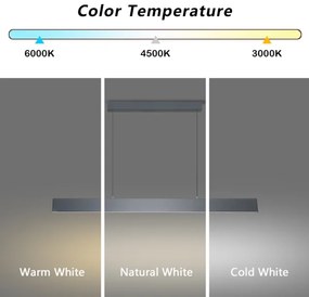 Brilagi - Lampadario a sospensione con filo LED dimmerabile SLIMLINE LED/40W/230V 3000-6000K antracite + +TC