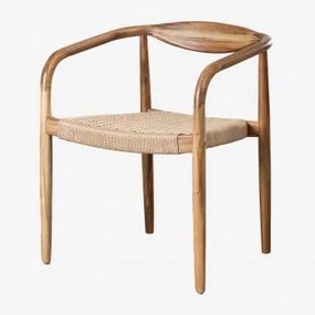 Confezione da 2 sedie da pranzo in legno di acacia Mallory Marrone - Sklum