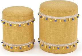Set di Pouf imbottiti Grado giallo
