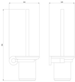 OMNIRES MP60620CR - Scopino a parete MODERN PROJECT cromo lucido