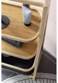 Mensola da bagno in bambù nero/naturale 44x80 cm Ecori - Wenko