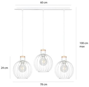 Lampadario a Sospensione BARBADO 3 WHITE Colore Bianco