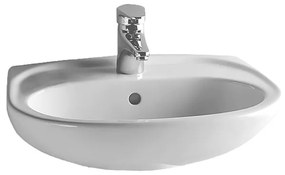 Lavabo sospeso ovale Normus H 18 x P 35.5 cm in ceramica bianco