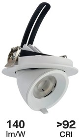 Faro LED da Incasso 15W Orientabile foro Ø100mm con driver Philips Colore  Bianco Naturale 4.000K