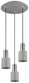 Trio - Lampadario su corda WAILER 3xGU10/5W/230V grigio