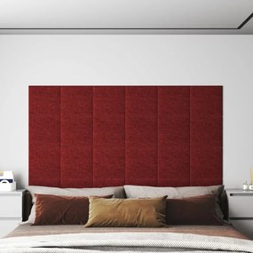 Pannelli Murali 12 Pz Rosso Vino 30x30 Cm İn Tessuto 1,08 M² /