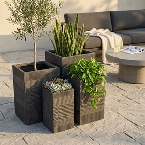 ARIOCARPO - set di vasi in fibra sintetica