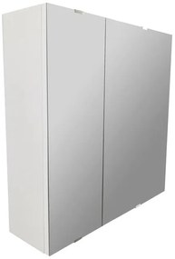 Specchio contenitore Essential bianco in truciolare SENSEA, 2 ante apertura da destra e sinistra P 17 x L 58 x H 58 cm
