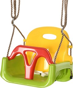 Altalena per Bambini 9-36 Mesi 42x33x120-180 cm in PP e PE con Corda...