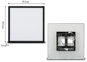 Brilagi - Luce LED dimmerabile SLIMFRAME LED/25W/230V 30x30 cm nero + +TC