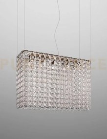 Giogali sospensione re1 cristallo argento e bronzo opaco 10 luci at...