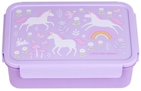 A Little Lovely Company - scatola merenda - unicorni e arcobaleno