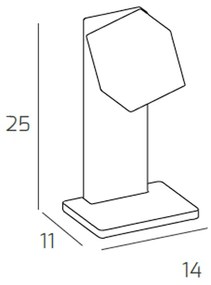 Lampada Scrivania-Ufficio Moderna Plate Metallo Bianco 1 Luce Gx53