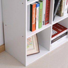 Libreria Moderna 6 Somparti in MDF 91x29,5x91 cm  Bianco...