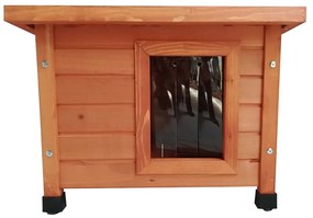 Cuccia Per Gatti Da Esterno 57x45x43 Cm İn Legno Marrone /