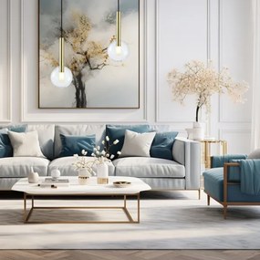 Lampadario a sospensione con filo NIKO 1xG9/9W/230V diametro 15 cm oro