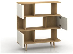 Libreria bianca in rovere 120x130 cm Alana - Støraa