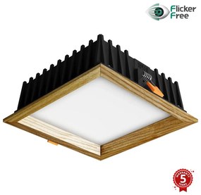 APLED - Lampada LED SQUARE WOODLINE LED/12W/230V 3000K 17x17 cm cenere legno solido