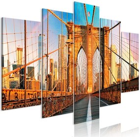 Quadro Bridge to Happiness (5 Parts) Wide  Colore colorful, Dimensioni e Misure 200x100