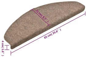 Tappetini Adesivi per Scale 10pz Crema 65x21x4 cm Agugliati