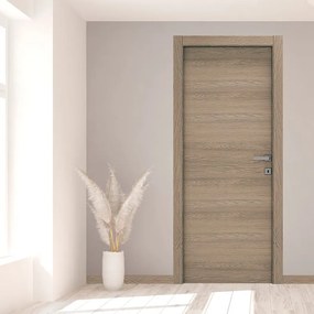 Porta interna a battente Silent Almond in legno colore avena, L 70 x H 210 cm, apertura reversibile