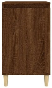 Comodino rovere marrone 40x35x70 cm in legno multistrato