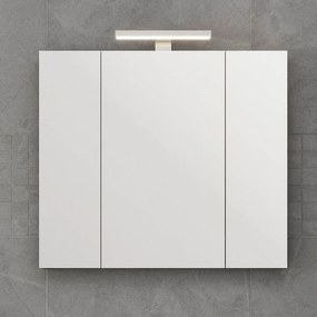 Specchiera bagno 80 cm a tre ante in rovere naturale | LAC-EFESTO-80 - KAMALU